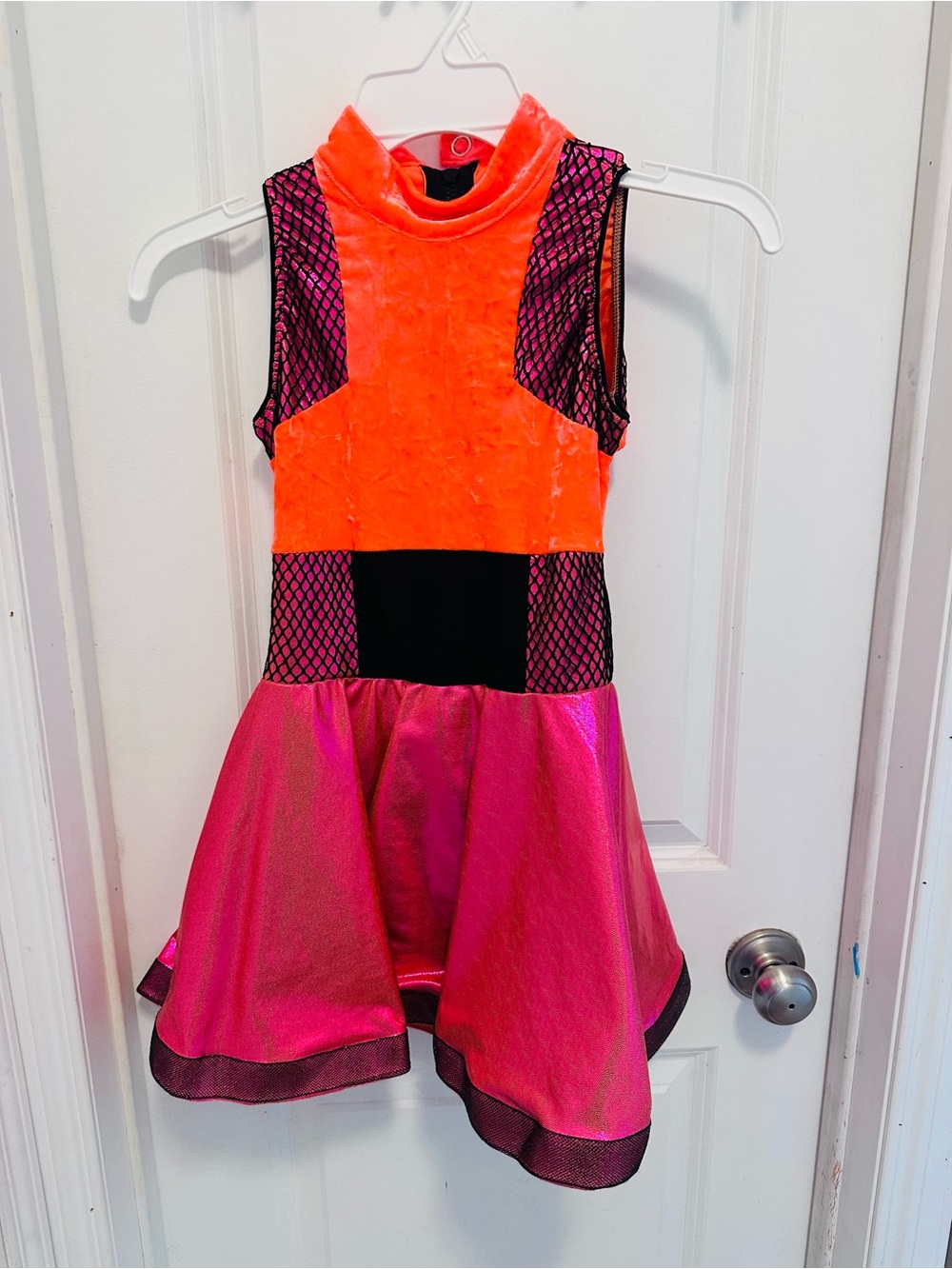 Kids Neon Orange and Pink Dance Costume